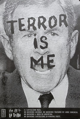 Afiche político &quot;Terror is me&quot;