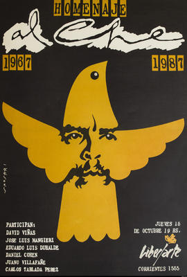 Afiche político conmemorativo &quot;Homenaje al Che 1967-1987&quot;