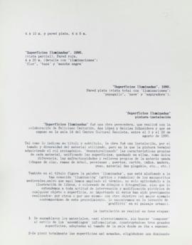 Descripción de Juan Pablo Renzi sobre la instalación &quot;Superficies iluminadas&quot; (copia)