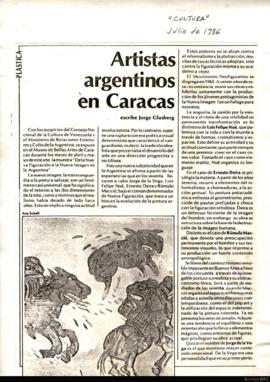 Reseña de Jorge Glusberg titulada &quot;Artistas argentinos en Caracas&quot; (copia)