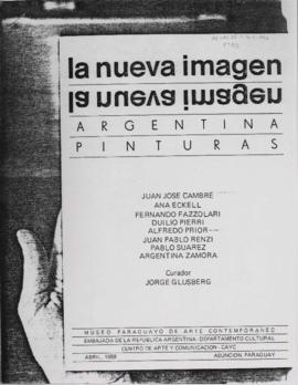 Tapa y página 10 del folleto de la exposición &quot;La nueva imagen&quot; realizada en el Museo Paraguayo de Arte Contemporáneo (copia)