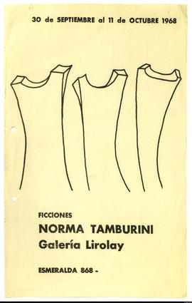 Afiche de exposición “Ficciones Norma Tamburini&quot;