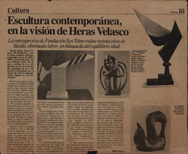 Reseña de Elba Pérez &quot;Escultura contemporánea, en la visión de Heras Velasco&quot;