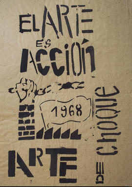 Afiche político &quot;El arte es acción. Arte de choque&quot;