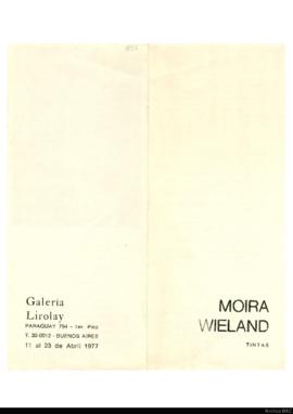 Catálogo de la exposición &quot;Moira Wieland: tintas&quot;