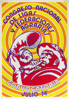 Afiche político de convocatoria de Ligas y Federaciones Agrarias &quot;Congreso Nacional de Ligas...