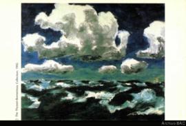 Tarjeta postal con reproducción de la obra &quot;Nubes en verano&quot; de Emil Hansen Nolde