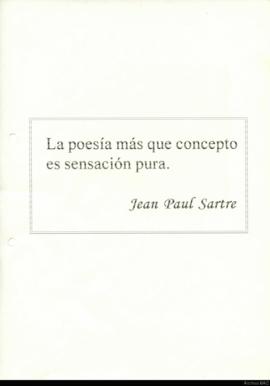 Cita de Jean Paul Sartre [La poesía...]