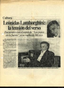 Artículo periodístico &quot;Leónidas Lamborghini: la tensión del verso&quot;