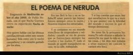 Artículo periodístico &quot;El poema de Neruda&quot;