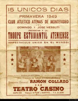 Programa de espectáculos del &quot;Club Atlético Atenas de Montevideo&quot;