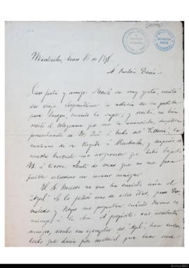 Carta de José Enrique Rodó a Rubén Darío