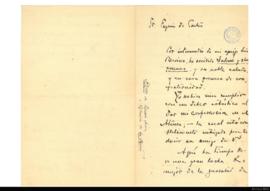 Carta de Rubén Darío a Eugénio de Castro