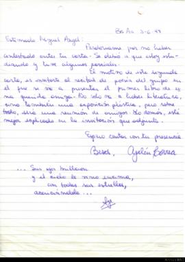Carta de Ayelén Correa a Miguel Ángel Lens