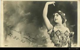 Tarjeta postal de Clorinda Razori a Delfo Castagnino con retrato de &quot;Otero&quot;