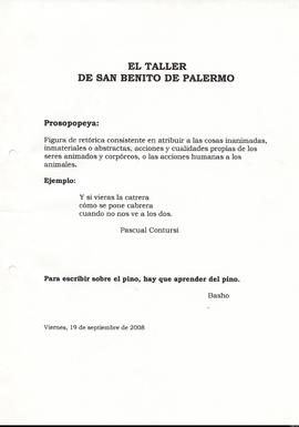 El taller de San Benito de Palermo